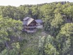 Aerial view of backside of Fireside Retreat